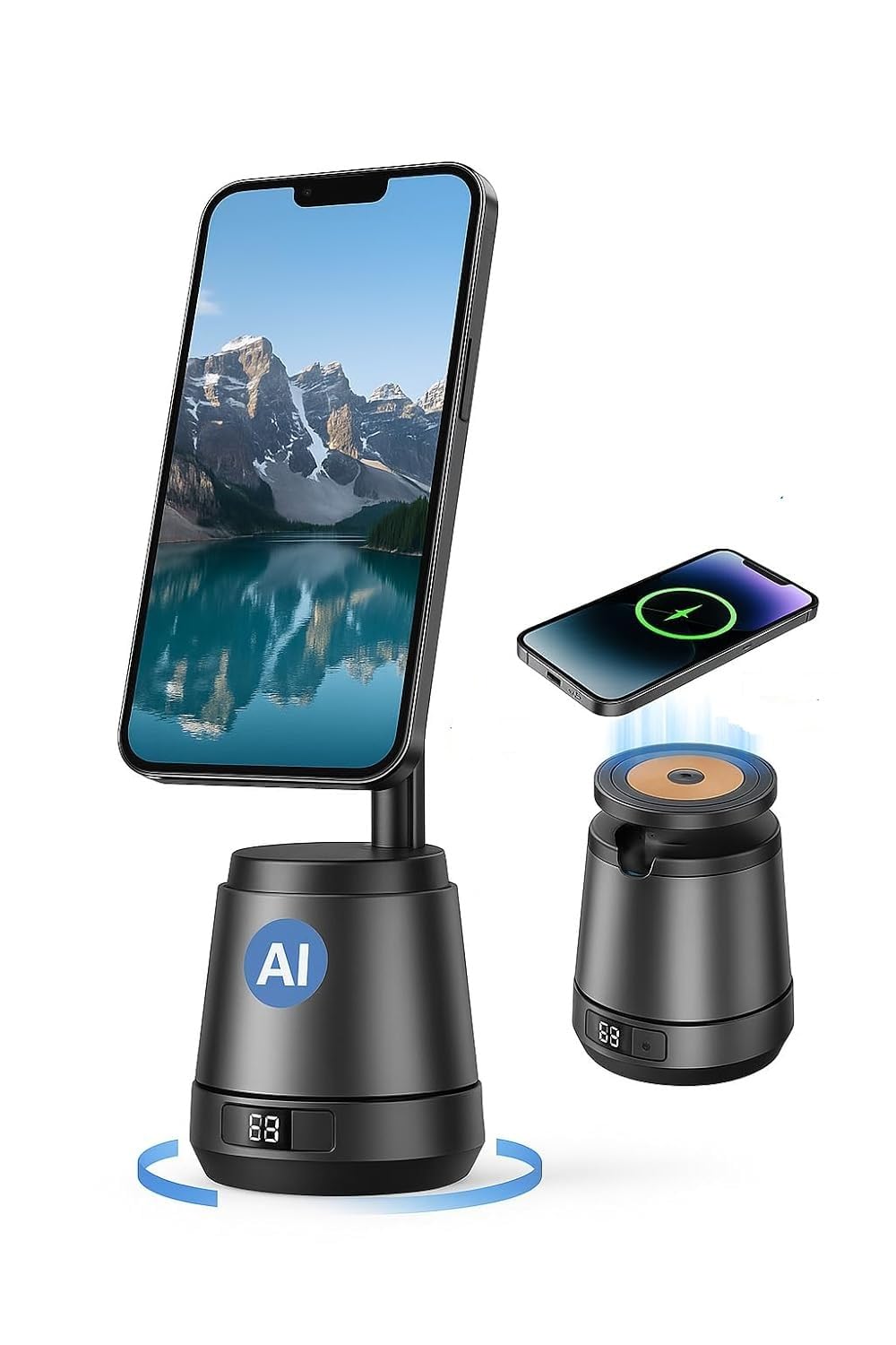 ZETY Q05 360° Rotation AI Smart Tracking Selfie Stick – Magnetic Gimbal Stabilizer for Phone, Face/Object Tracking, Auto Shooting for Live Video, Vlogging-image-43