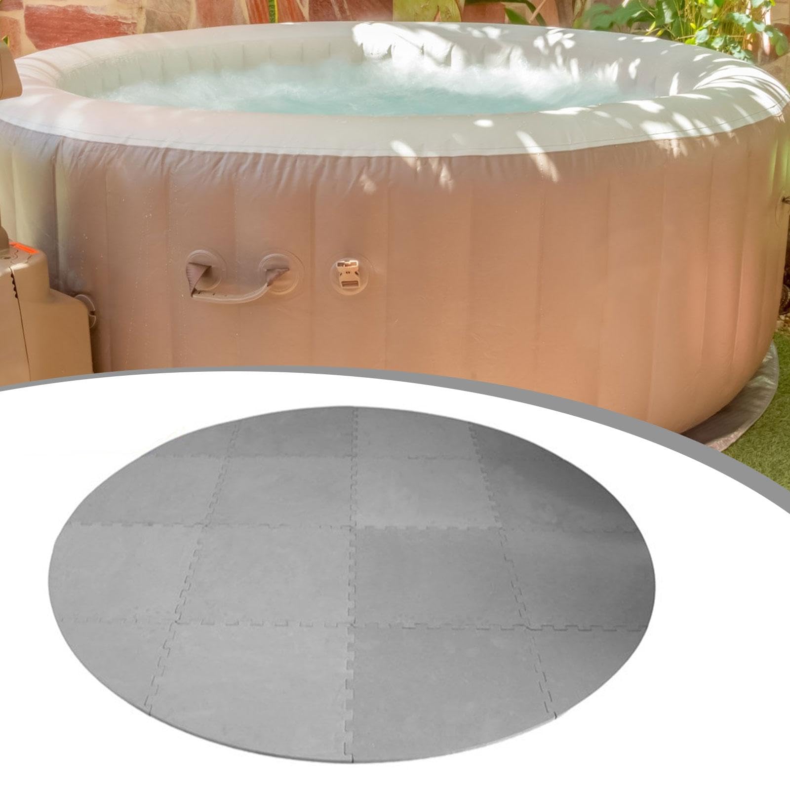Tapis de Spa 200 Cm, Tapis de Sol de Protection pour Spa, Tapis D'exercice, pour L'extérieur, L'intérieur et Le Bureau