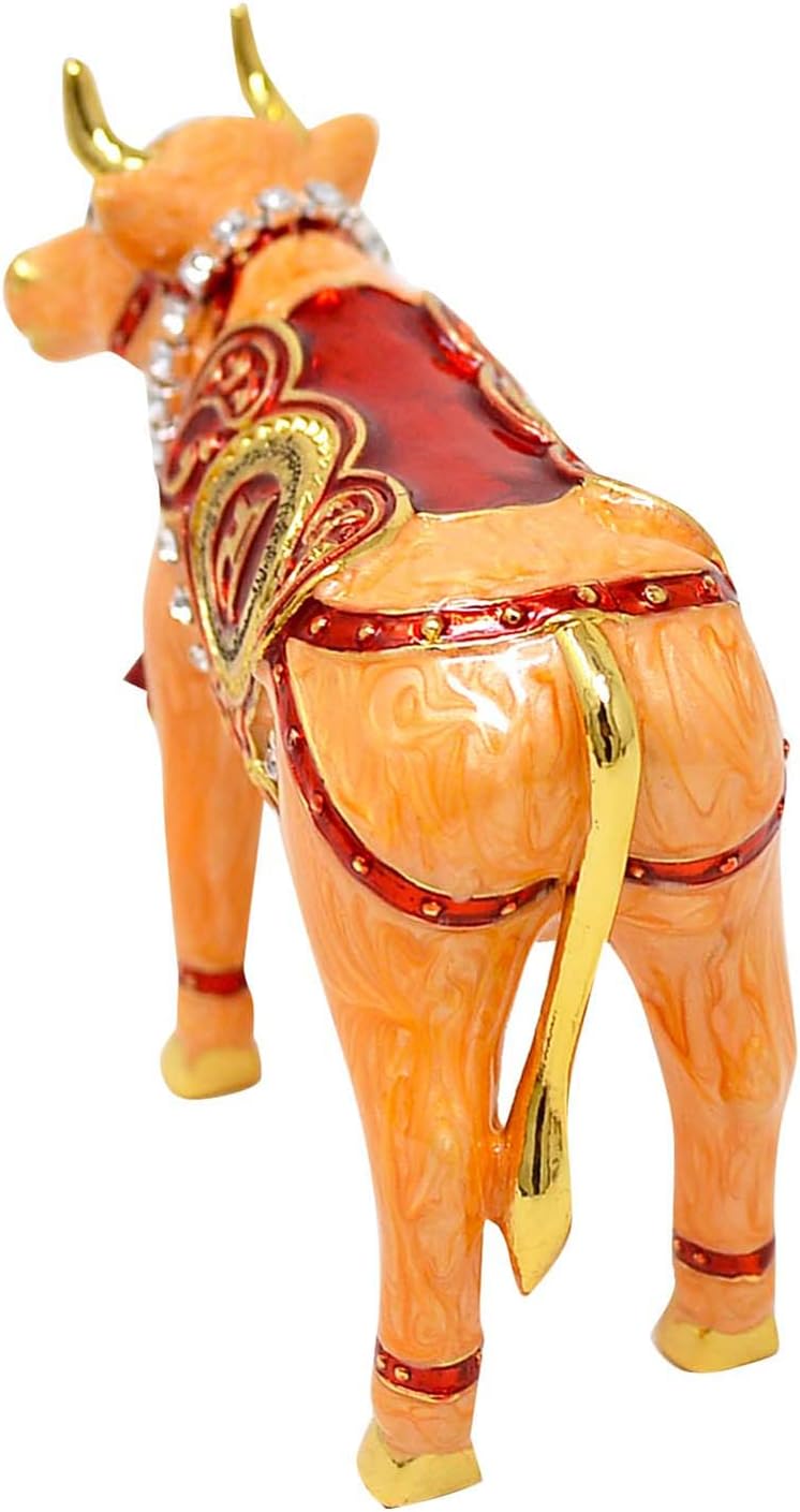 Feng Shui 2022 God Cow Spreading Good Luck Sacred Resource Cow Home Decoration Jewelry, Yellow, 10*3*8cm/3.9*1.18*3.1in