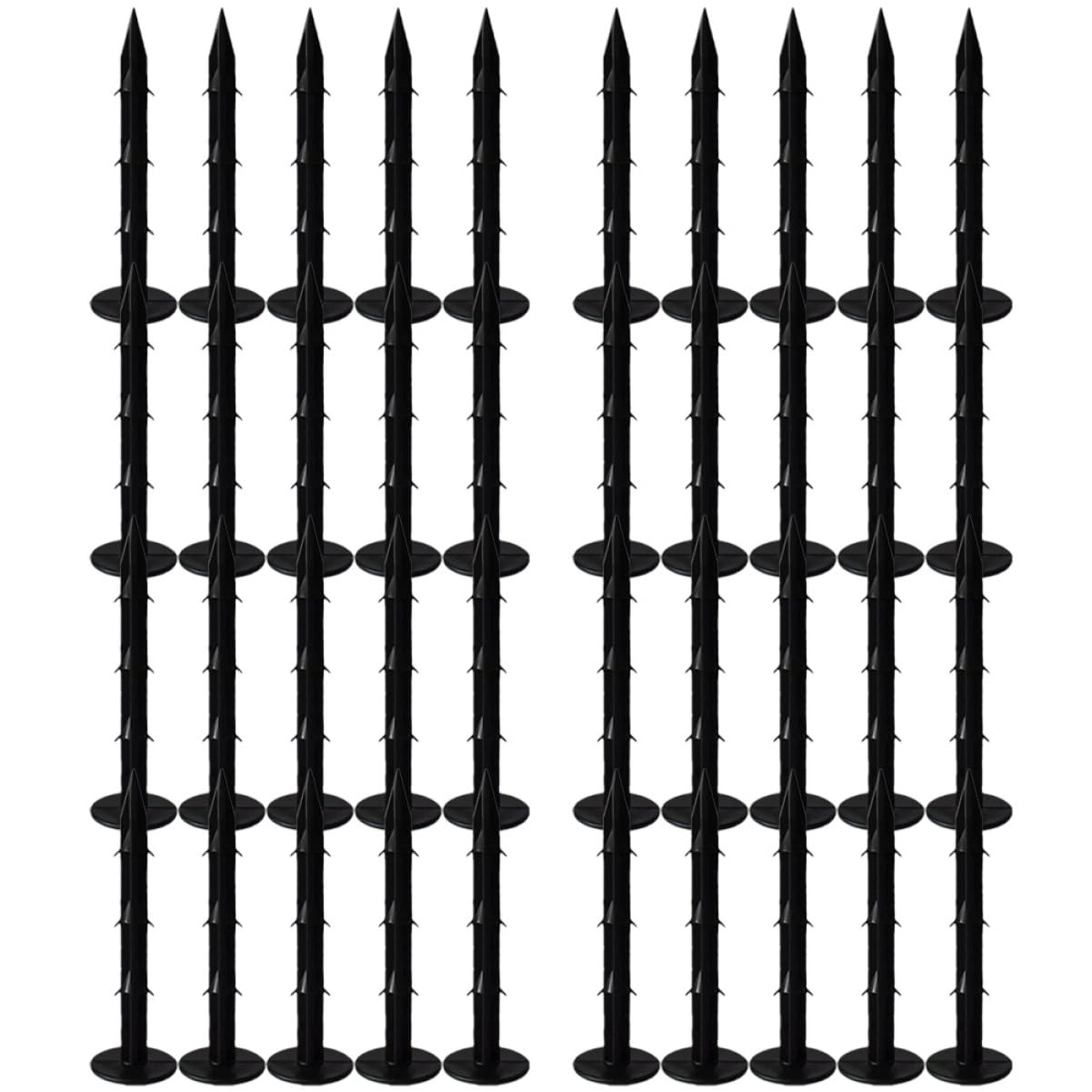 Kisangel 100pcs Clous en Plastique Piquets de Jardin pour Bâches et Bordures Fixation Facile Utilisation Extérieure