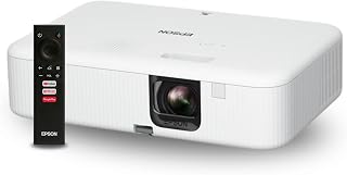 Epson EpiqVision Flex CO-FH02 1080p Portable Projector: 3000 Lumens, Android TV, 300" Display for Home, Work & Outdoor