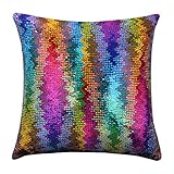 Shevalues Magic Mermaid Pillow Cover Reversible Sequins Color Changing Pillow Case Funny Home Decoration Gift for Kids