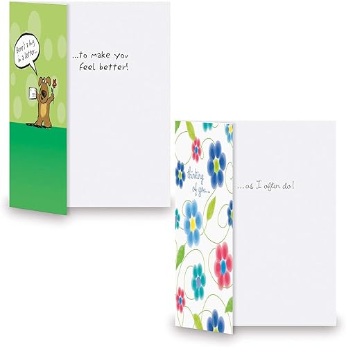 Miniatura 2 de Thinking of You - Tarjetas de felicitación variadas, paquete de 16 (8 diseños), tarjetas grandes de 5 x 7 pulgadas, sentimientos en el interior,