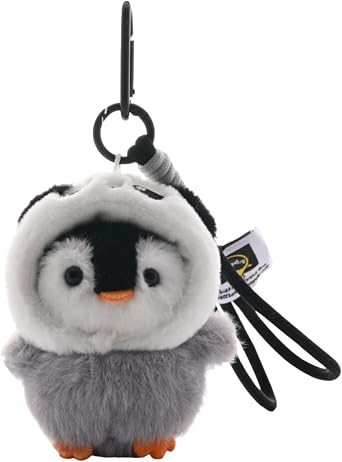 Adorable Penguin Keychain in Panda Hat Cute Animal Car Pendant Backpacks Keys Kawaii Penguin Charm for Animal Lovers10cm