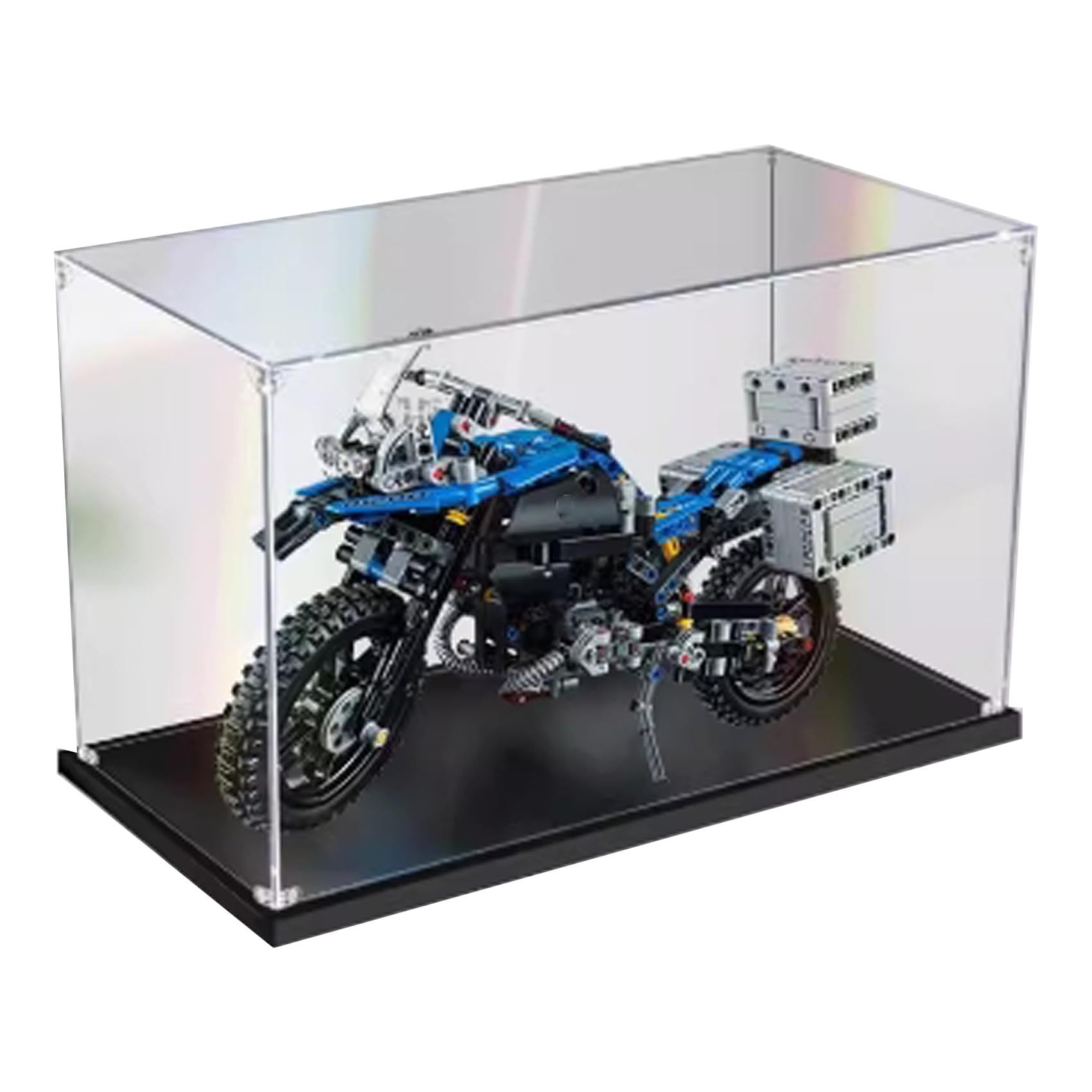 Akrylowa przezroczysta gablota do modelu motocykli Lego 42603, pyłoszczelna, przezroczysta gablota, 36,8 x 15,7 x 21,8 cm (tylko gablota) (2 mm)