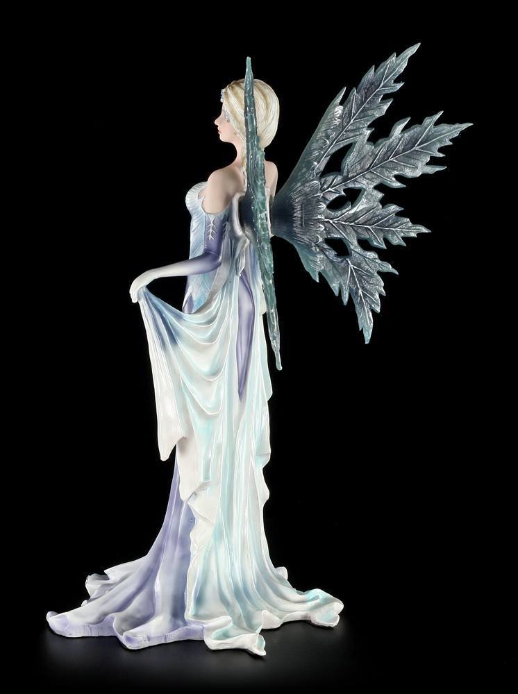 Figuren Shop GmbH Wunderschöne große Elfen Figur - Regina die Schneekönigin - Elfenfigur Elfe Fee Fairy Deko Statue