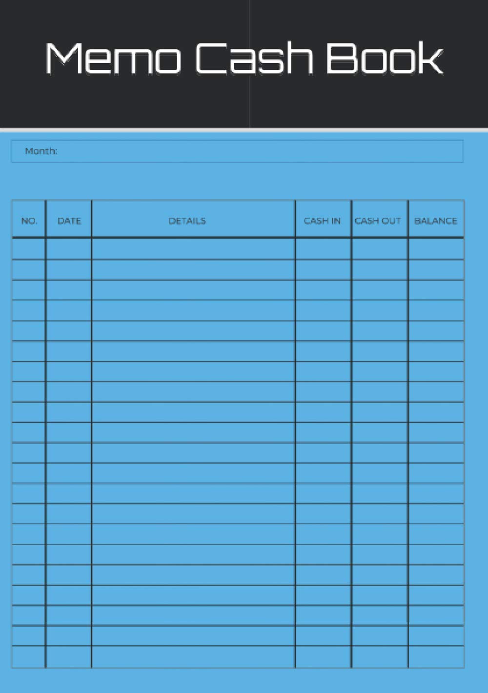 Memo Cash Book: Petty Cash Book. Simple Ledger. Journal for Small Business - A5