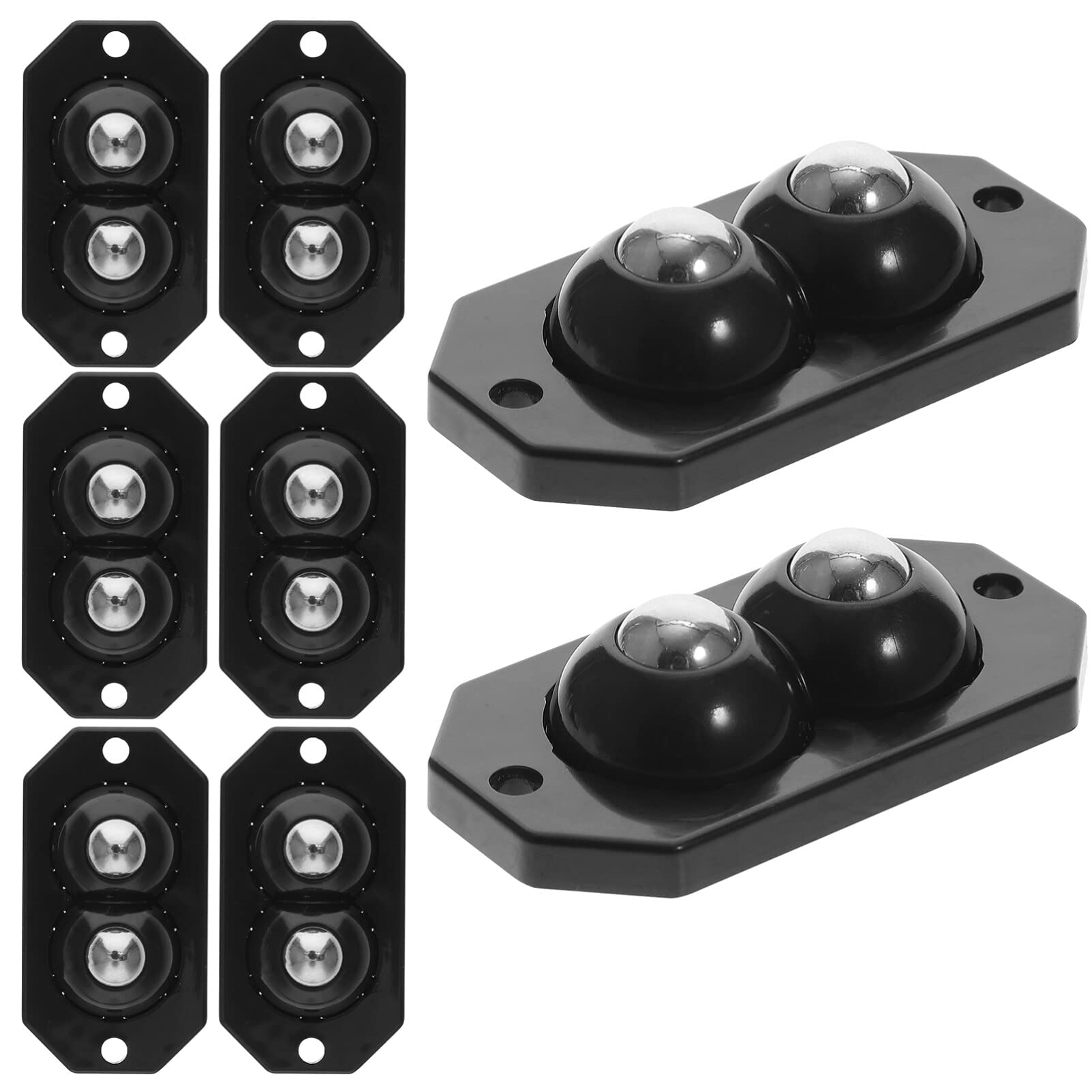 OSALADI 8pcs Paste The Universal Wheel Mini Casters Wheels Mini Swivel Wheels Mini Caster Wheels for Appliances Plastic Caster Wheels Adhesive Caster Wheel To Rotate Storage Box Abs Pulley