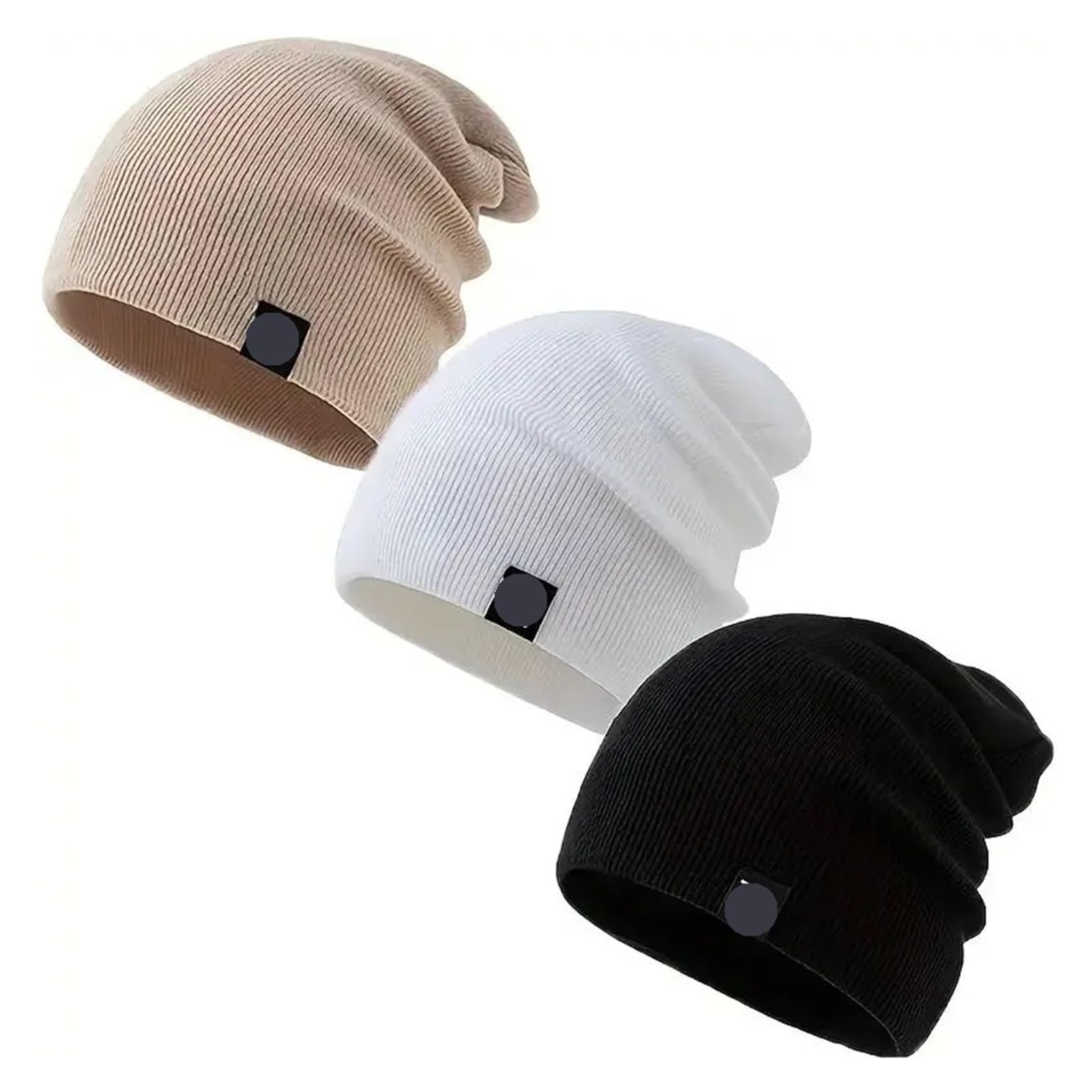 Generico Berretto lavorato a maglia cappello caldo autunnale e invernale | Cappello in maglia solida morbido e caldo for uomo e donna
