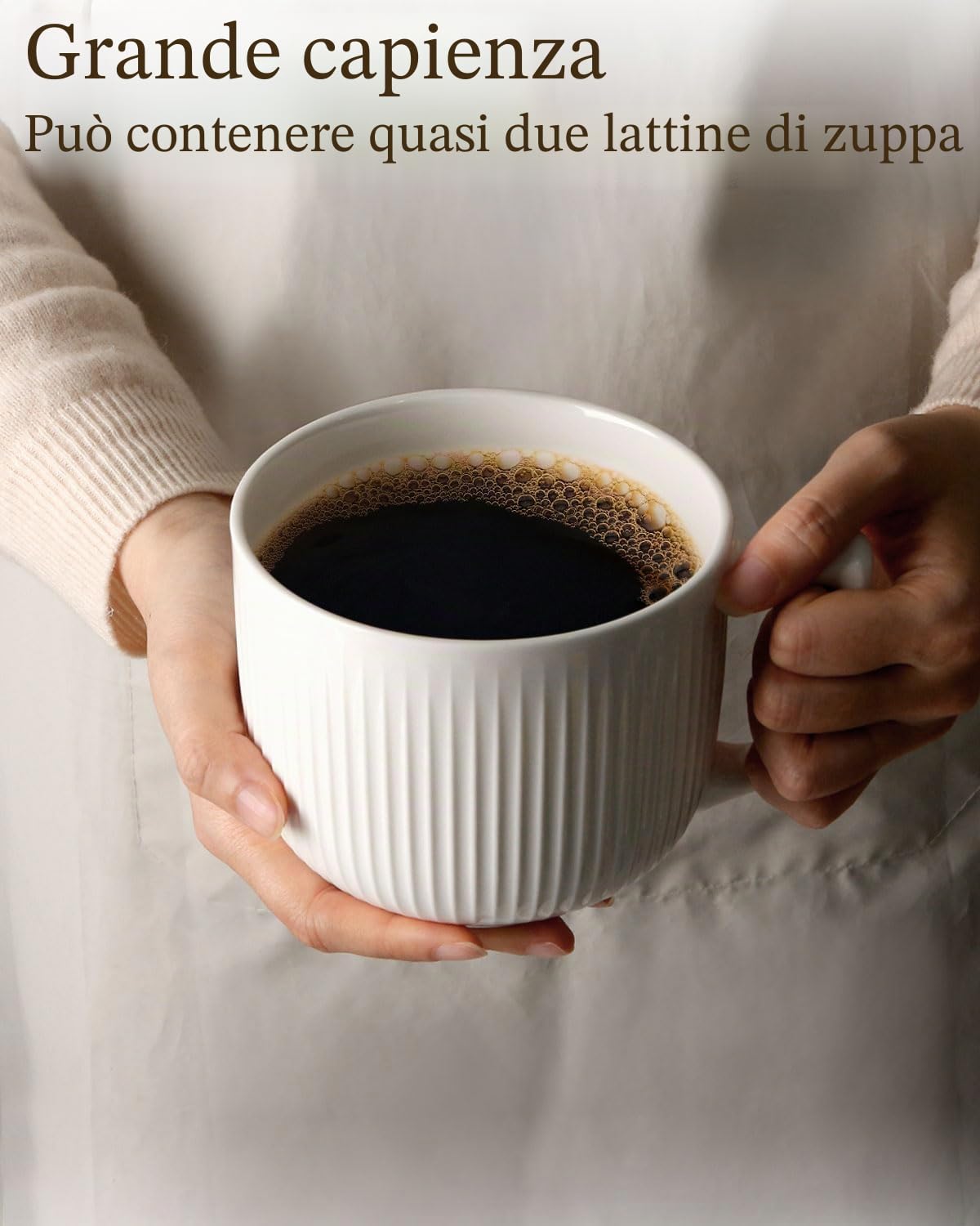 NUTRIUPS 900ml tazza per microonde con coperchio, ciotola per noodles istantanei,ciotole per brodo zuppe con manico, tazza per cereali colazione, ciotola ceramica con coperchio