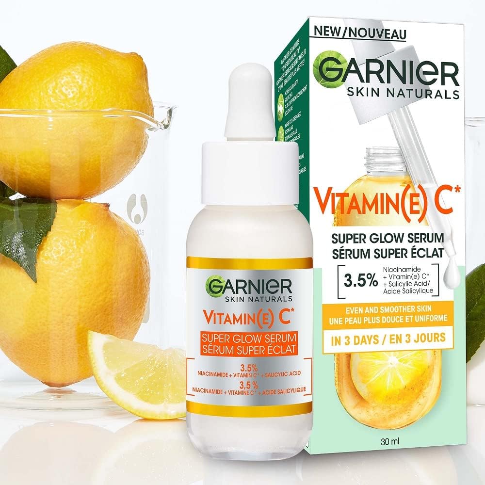 Garnier Skin Naturals Vitamin C Super Glow Serum, With 3.5 Niacinamide