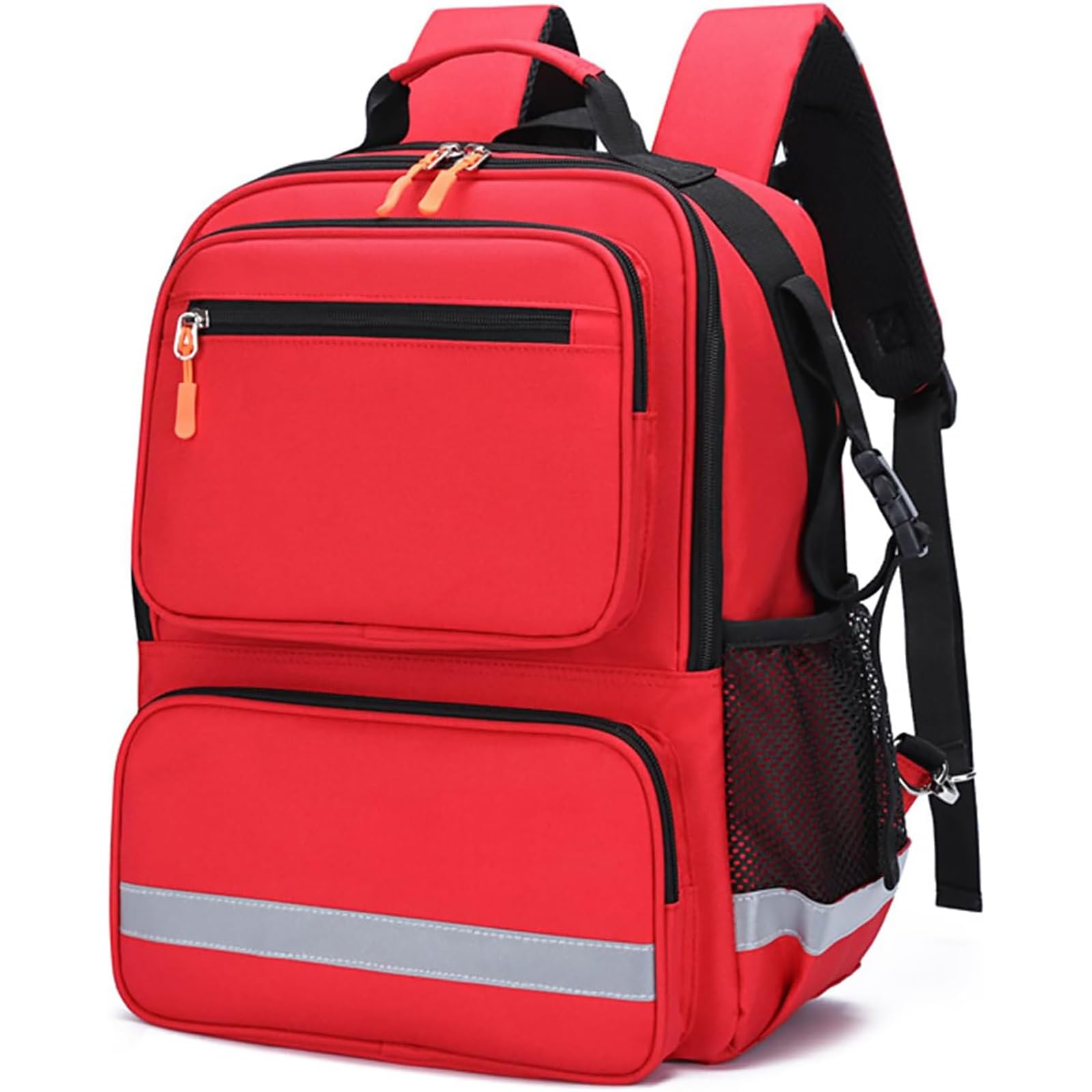 Medizinisches Erste-Hilfe-Set Mit Großem Fassungsvermögen, Notfallrucksack, Mehrere Taschen Zur Einfachen Klassifizierung Und Aufbewahrung, Reflektierendes Streifendesign, Geeignet