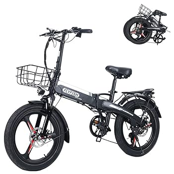 Amazon | 折りたたみ電動アシスト自転車 ミニベロ カゴ付き