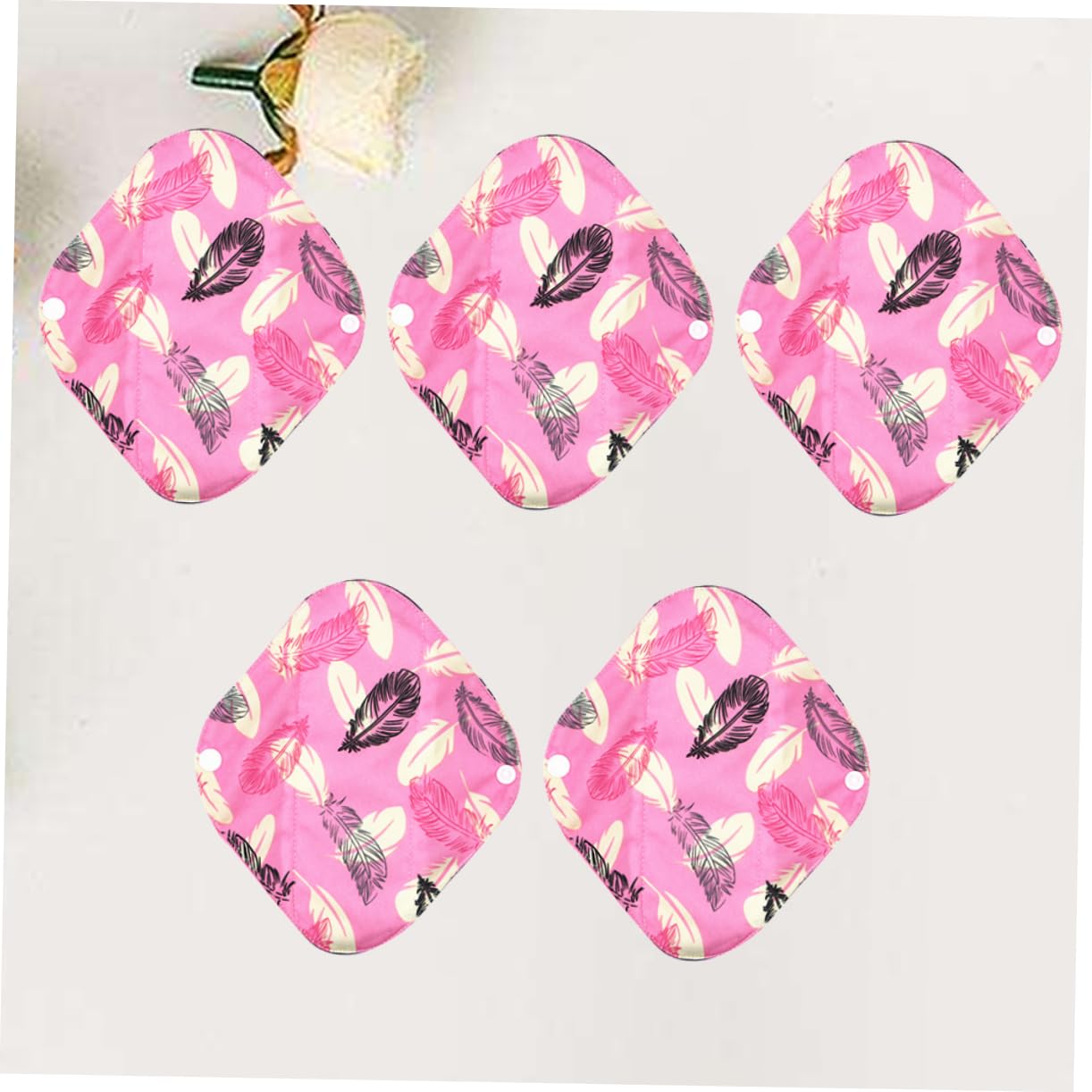 3 Series Menstruales Reutilizables Con Impresión De Carácter De Fibra Para Mujeres 5 Piezas X 3