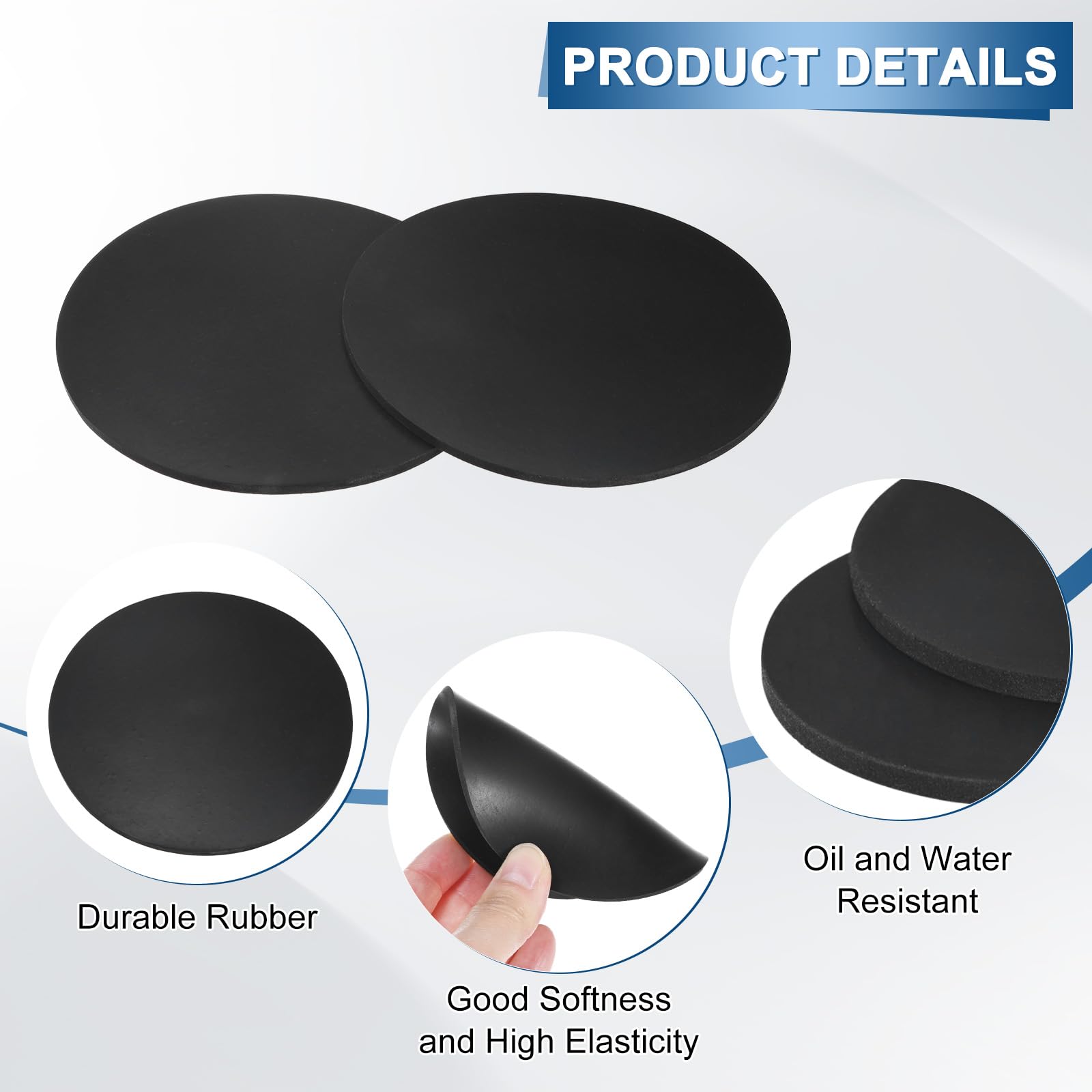 M METERXITY 20-Pack Rubber Solid Discs Washers - Image 2