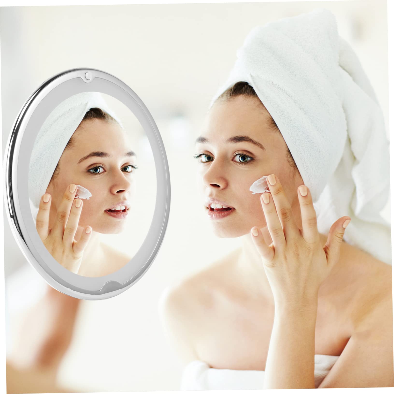 CALLARON Specchio Cosmetico Illuminato LED Rotondo con Ingrandimento e Ventosa Specchio da Trucco Portatile per Applicazione Precisa e Ritocchi