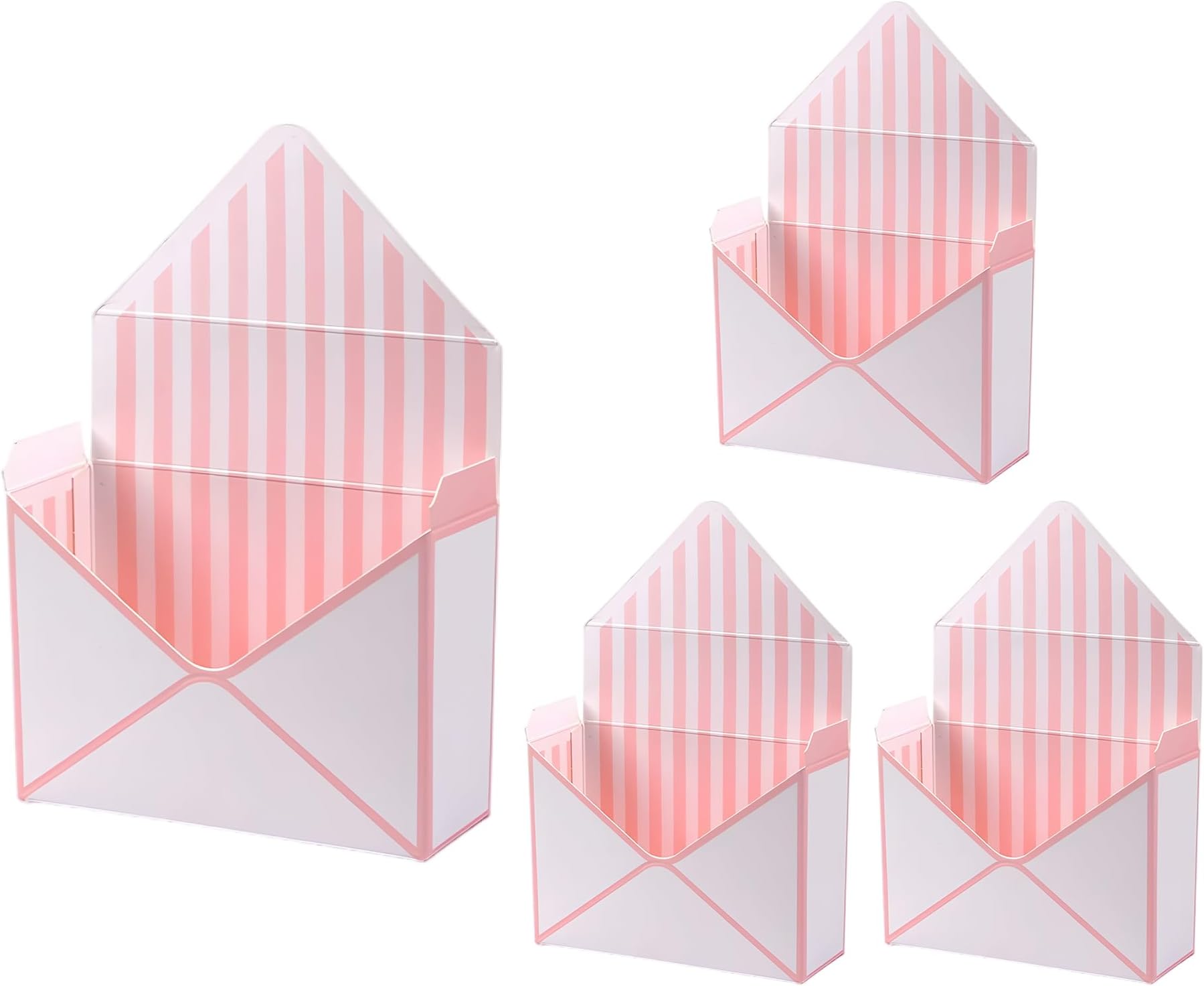 pson 4Pcs Flower Bouquet Envelope Boxes, Folding Paper Floral Bags for Florists, Weddings, Parties, Birthdays, and Special Occasions(Pink)