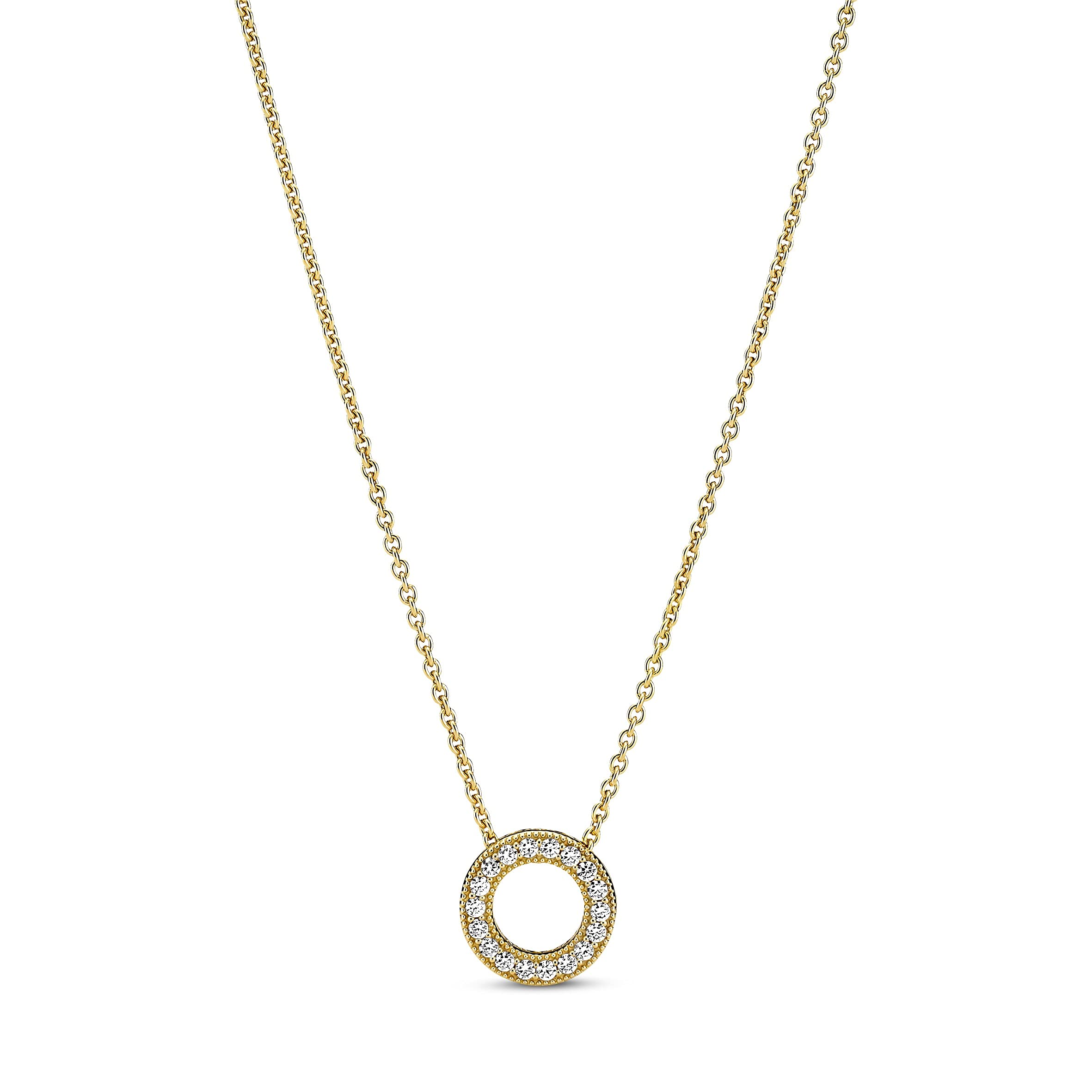 Pandora Logo Pavé-Kreis Halskette 367436C01-45 womans necklace