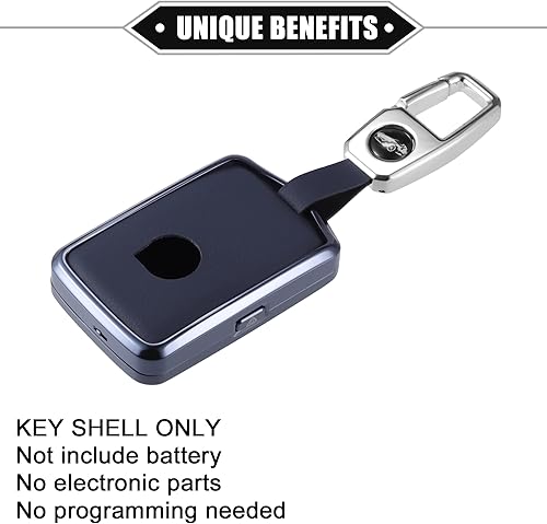 Miniatura 4 de Kit de funda para llavero inteligente para automóvil compatible con Volvo S60 2016-2021, funda protectora de piel sintética azul para control remoto