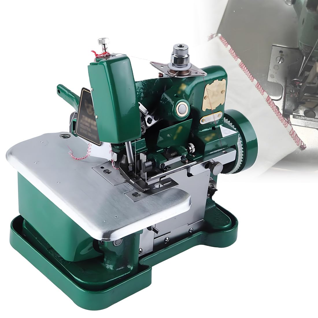 Maquina Overlock Profesional 180w,3000 Puntadas Minuto Green