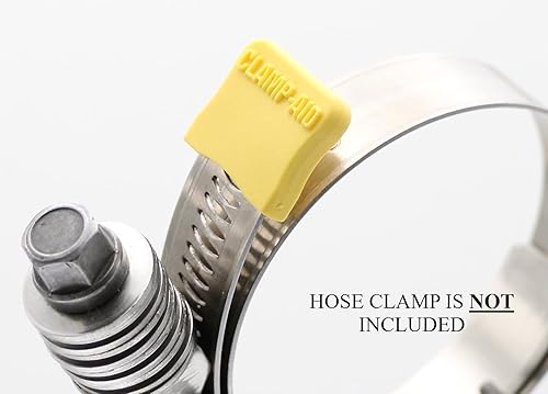 Miniatura 2 de Las cubiertas amarillas de la abrazadera de la manguera de la marca para las abrazaderas de manguera de engranaje helicoidal industrial de 58 "de