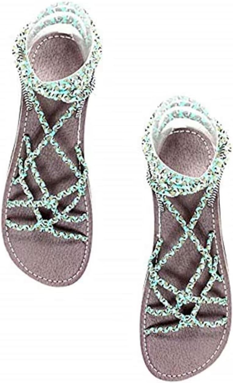 Gladiator Sandals for Women, Handmade Tie Up Leather Sandals, Sandals for Women Dressy Summer, Beach Sandals, Open Toe Slip On Roman Sandals, Braided Women Sandals
