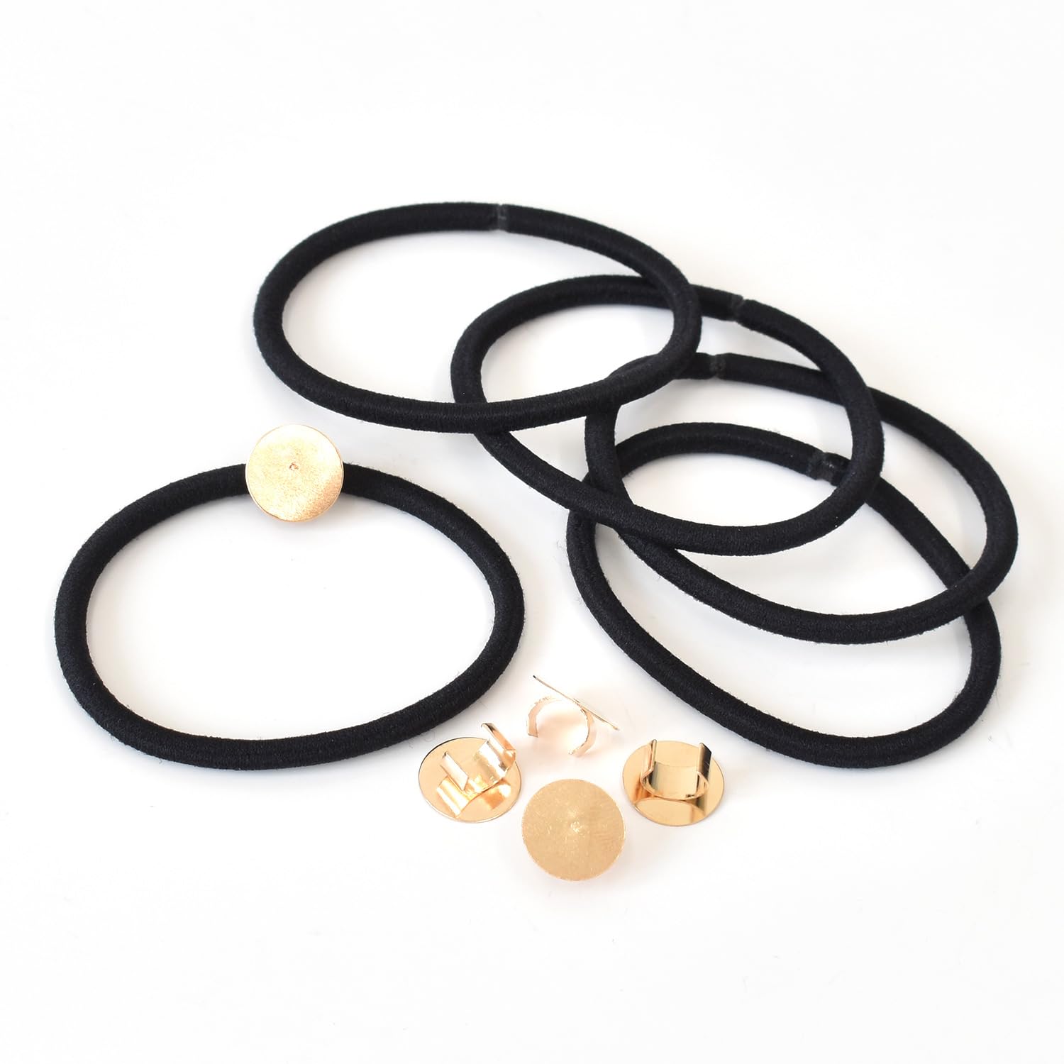 Amazon.co.jp: MYmama 円盤パーツ と ヘアゴム 5 セット 台座 土台  