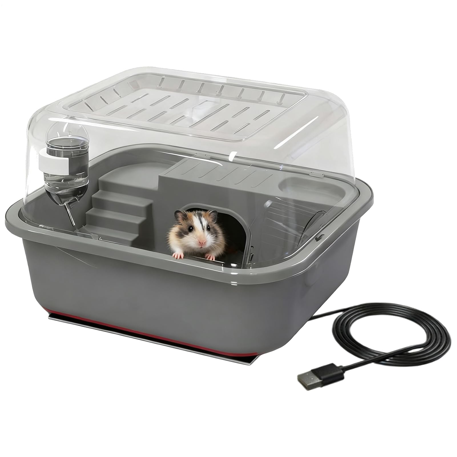 Cage chauffée pour hamster contre les courants d'air d'hiver