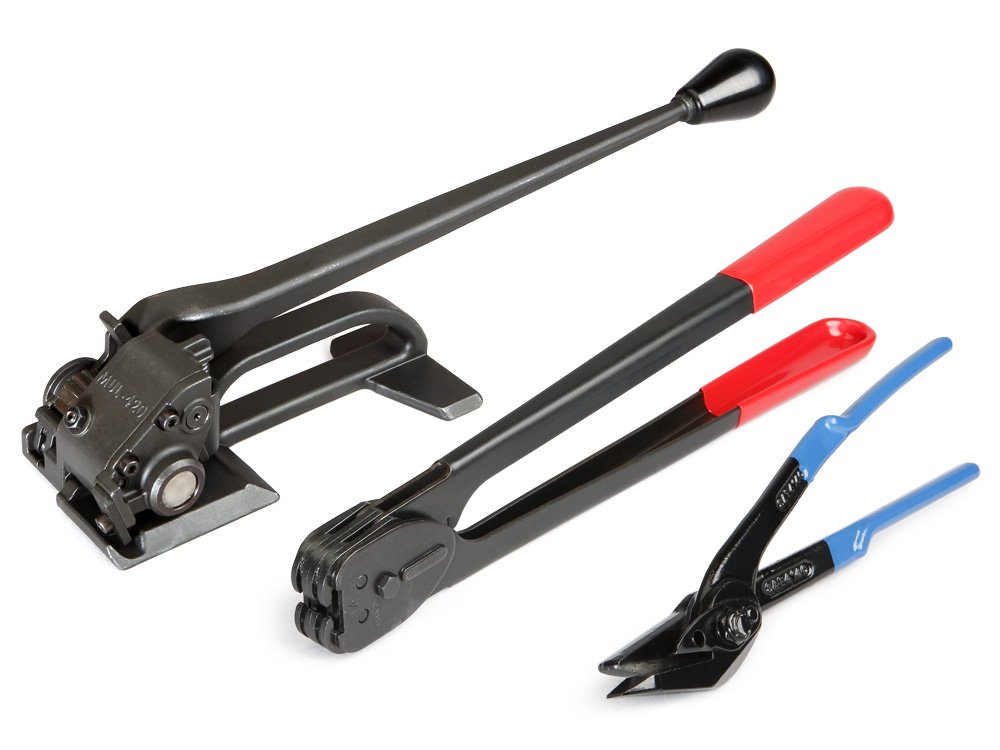 IDL PackagingHeavy Duty Strapping Tool Set for 3/4" Steel Strapping, Tensioner, Sealer, Cutter