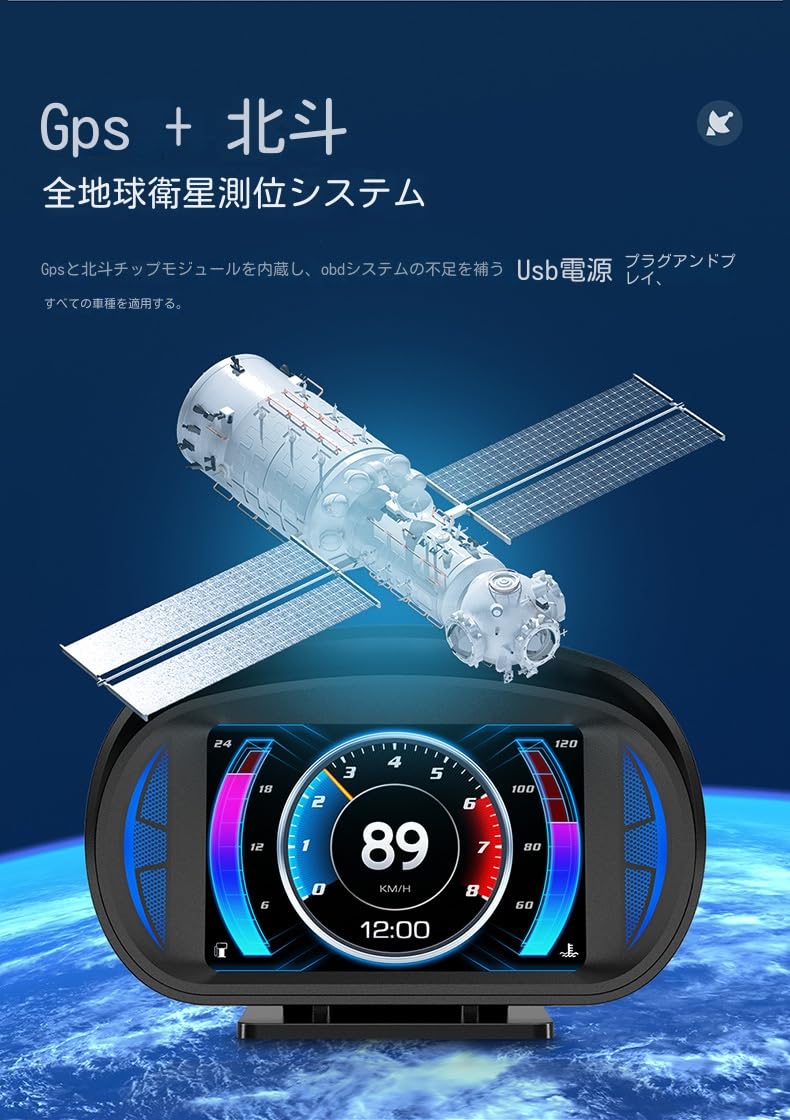 Amazon.co.jp: 車載OBD2 メーター、スピードメーター、タコメーター