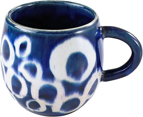 Asayu Japan Juego de cafetera de cerámica para verter café en color azul océano, soporte de filtro de papel de preparación lenta y gotero con 3