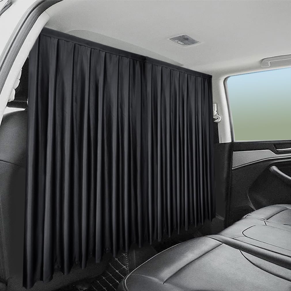 Car Rearseat Divider Curtains Blackout Privacy Protection Curtain Automotive Space Divider Universal for Max 55-inch Interior Width Vehicles (55"x33")