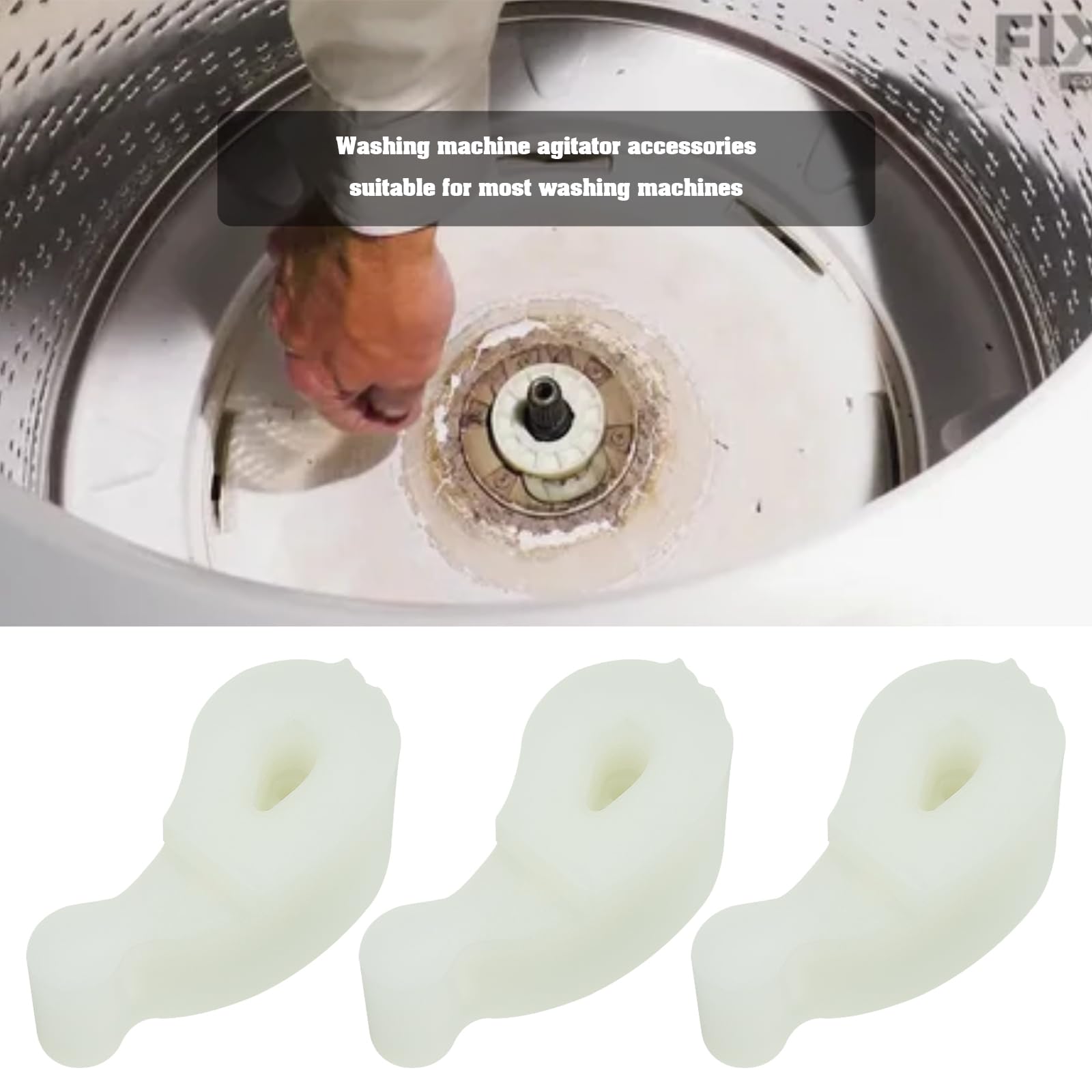 YINETTECH 8pcs Washer Agitator Replacement Accessories 80040 Compatible with Whirlpool Compatible with Roper Compatible with KitchenAid - Image 3