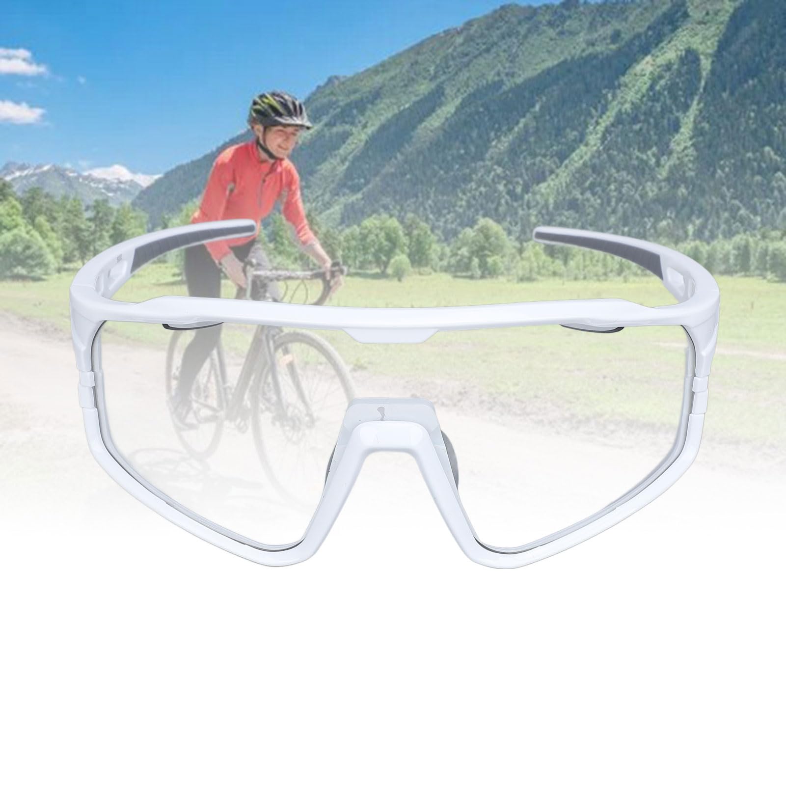 Keenso Spolaryzowane Sportowe Okulary Przeciwsłoneczne PC Ramka i Fluorescencyjna Soczewka Polaryzacyjna Okulary do Jazdy na Rowerze z Dodatkowymi Soczewkami 2 Oprawki do Biegania Wędkarstwo Mężczyźni