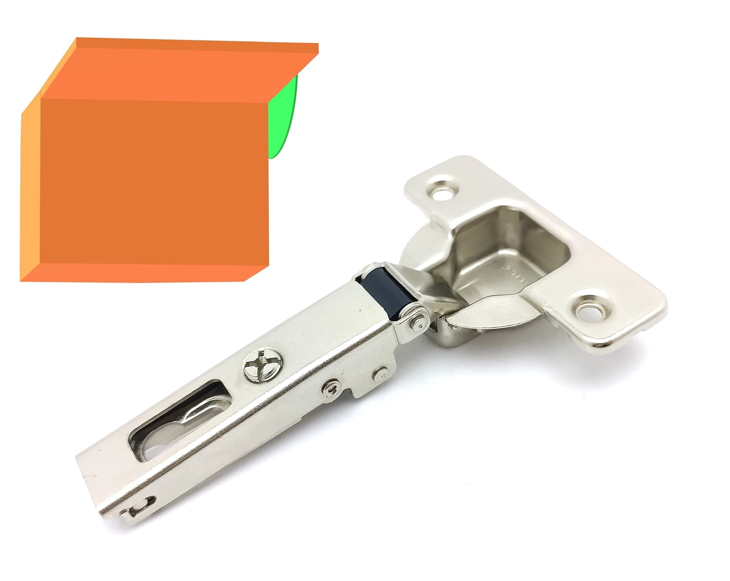 Cerniera Per Anta Filo Diritto Salice - Acciaio, Apertura 94°, Ø35mm, Collo Basso, Battuta 18mm - Foto 14