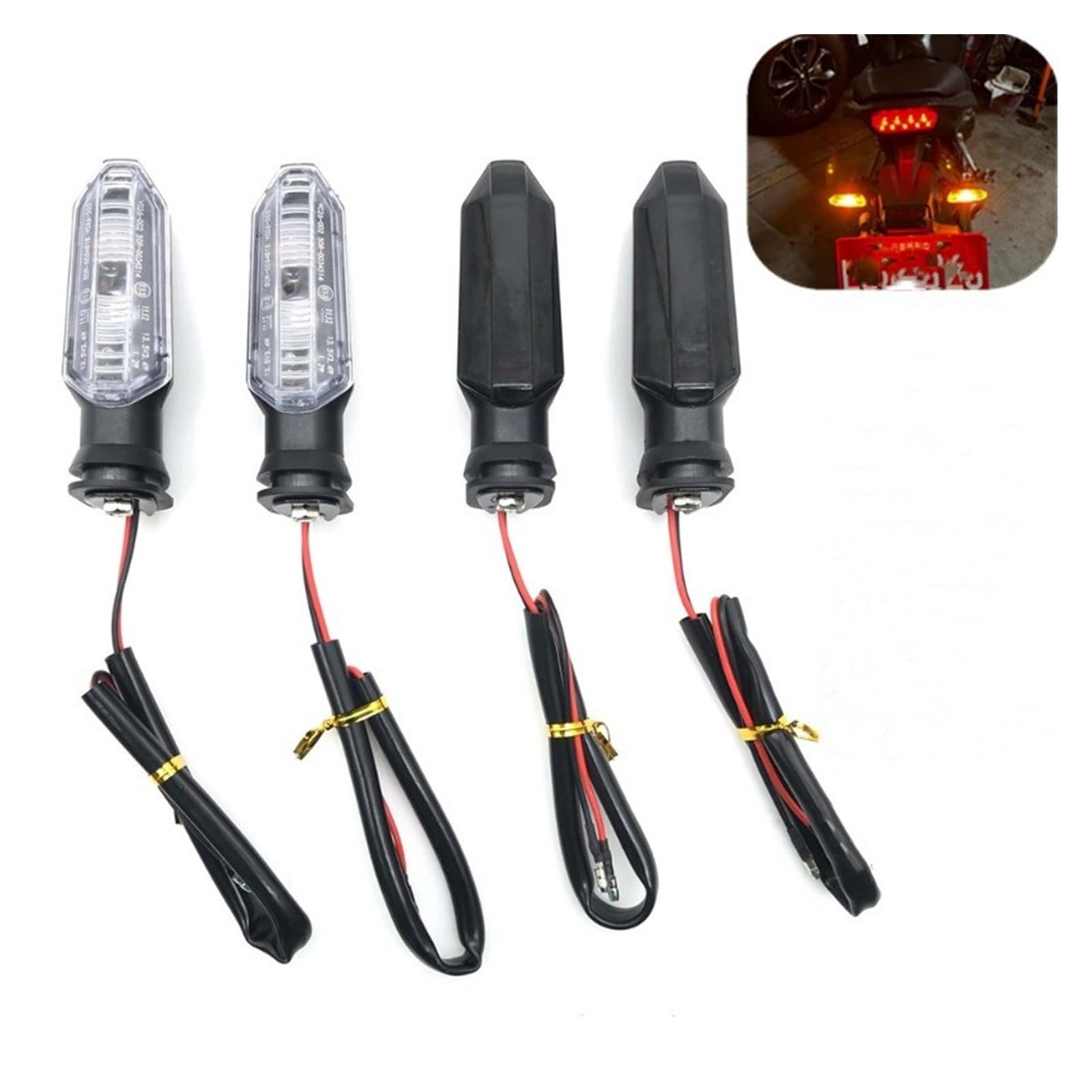 Frecce LED Per Moto – Indicatori Di Direzione Ambra Per Honda CB, CBR, XADV E ADV, 1 Paio, 12V