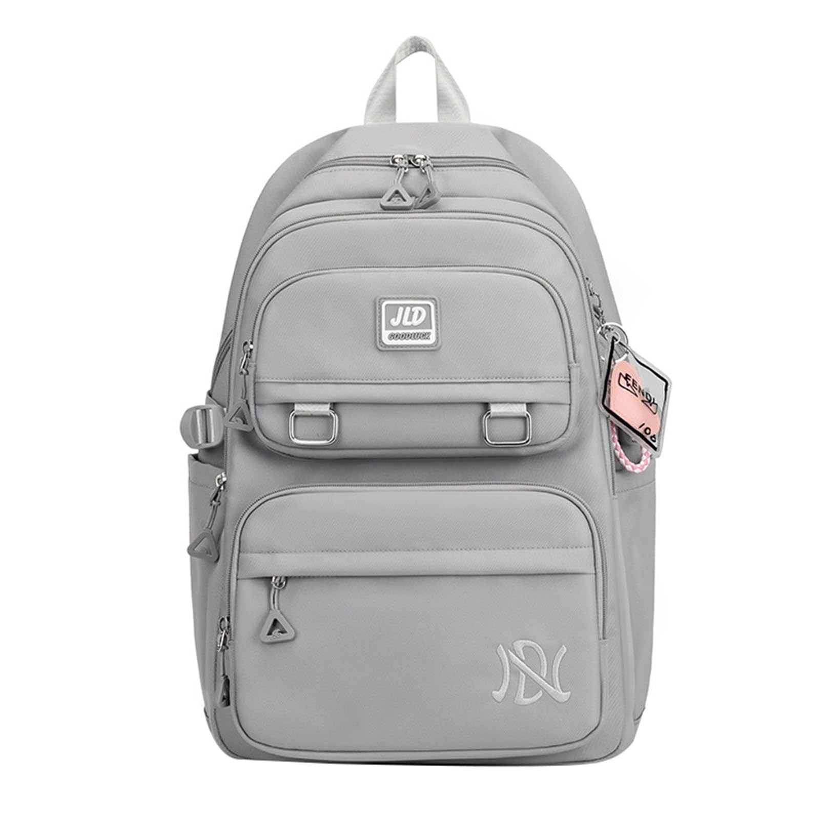 Mochila infantil informal, mochila escolar para niñas, mochila ligera con gran capacidad, protección contra el estrés para los viajes diarios, viajes, senderismo actividades al aire libre, gris, talla