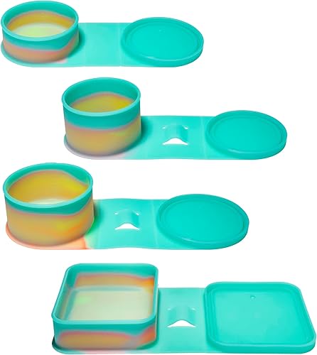 Miniatura 4 de Silipint Tazones de silicona Go Go Juego de 4 Aurora - Tamaños 10, 20, 30 oz y tamaño sándwich - irrompible, color de temporada