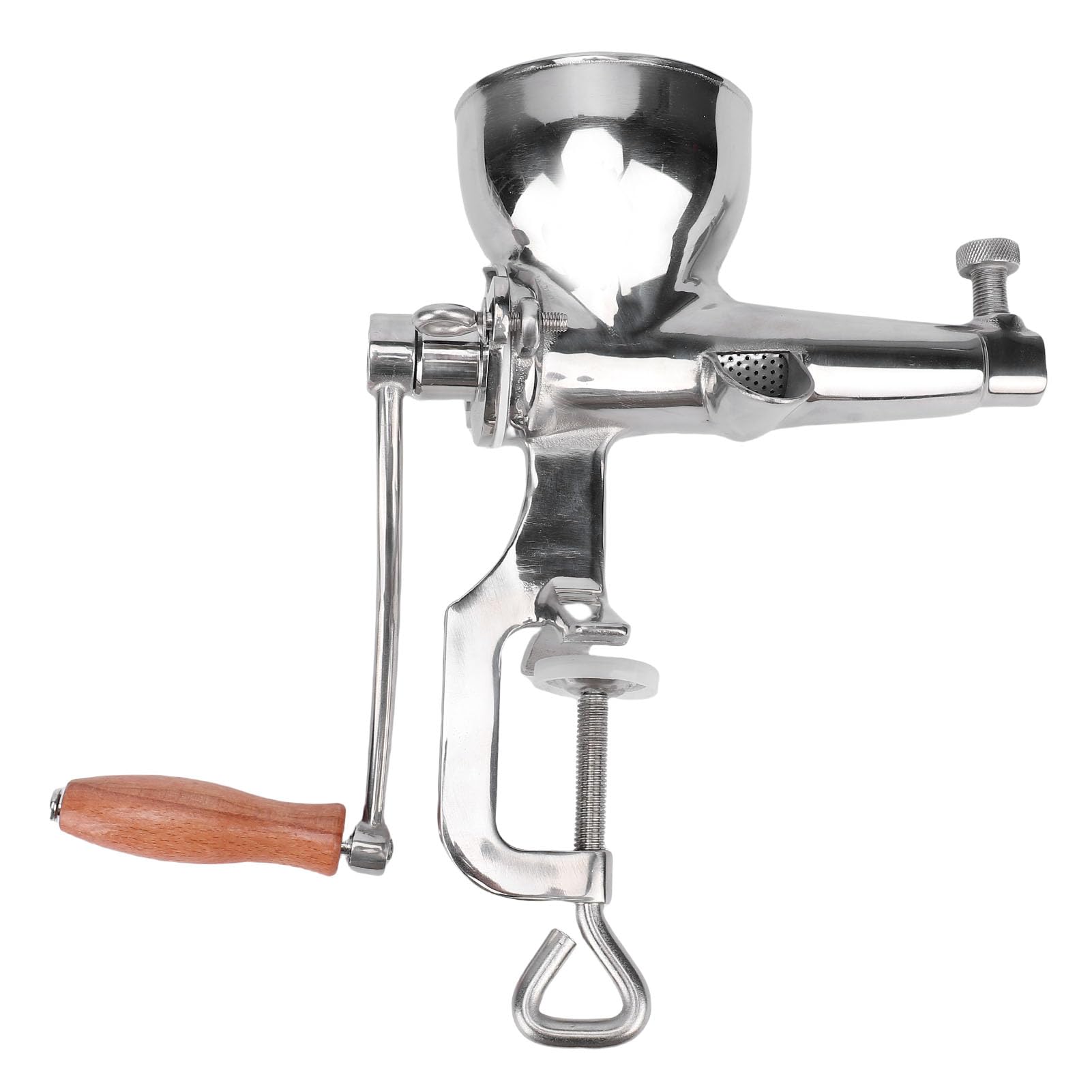 Fockety Estrattore di succo manuale per erbas di grano, estrattore di succo portatile a manovella in acciaio inossidabile resistente con morsetto da scrivania, spremiagrumi manuale
