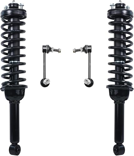 Miniatura 23 de Detroit Axle - Kit de 4 puntales delanteros para Dodge calibre 09-12, 2 puntales y muelles helicoidales 2 estabilizadores barra estabilizadora 2009