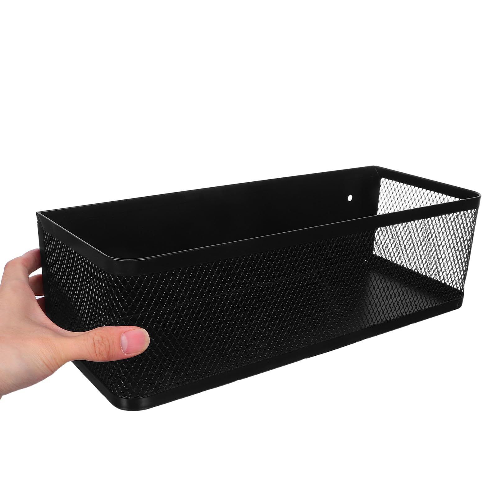 Artibetter Wandmontierter Gewürzbehälter aus Kohlenstoffstahl mit Punch Free Installation und Offener Gitterstruktur Moderner Küchengewürz Organizer für Knoblauch und Gewürze