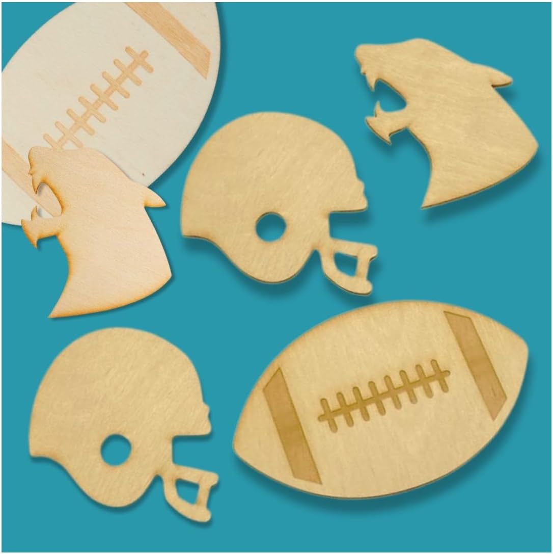 Pack of 24 Unfinished Wood Soccer Ball Cutouts by Factory Direct Craft - Blank Wooden Sports Team Banquet Mascot Cheerleader Art and Craft Activities (Size: 4-1/2")