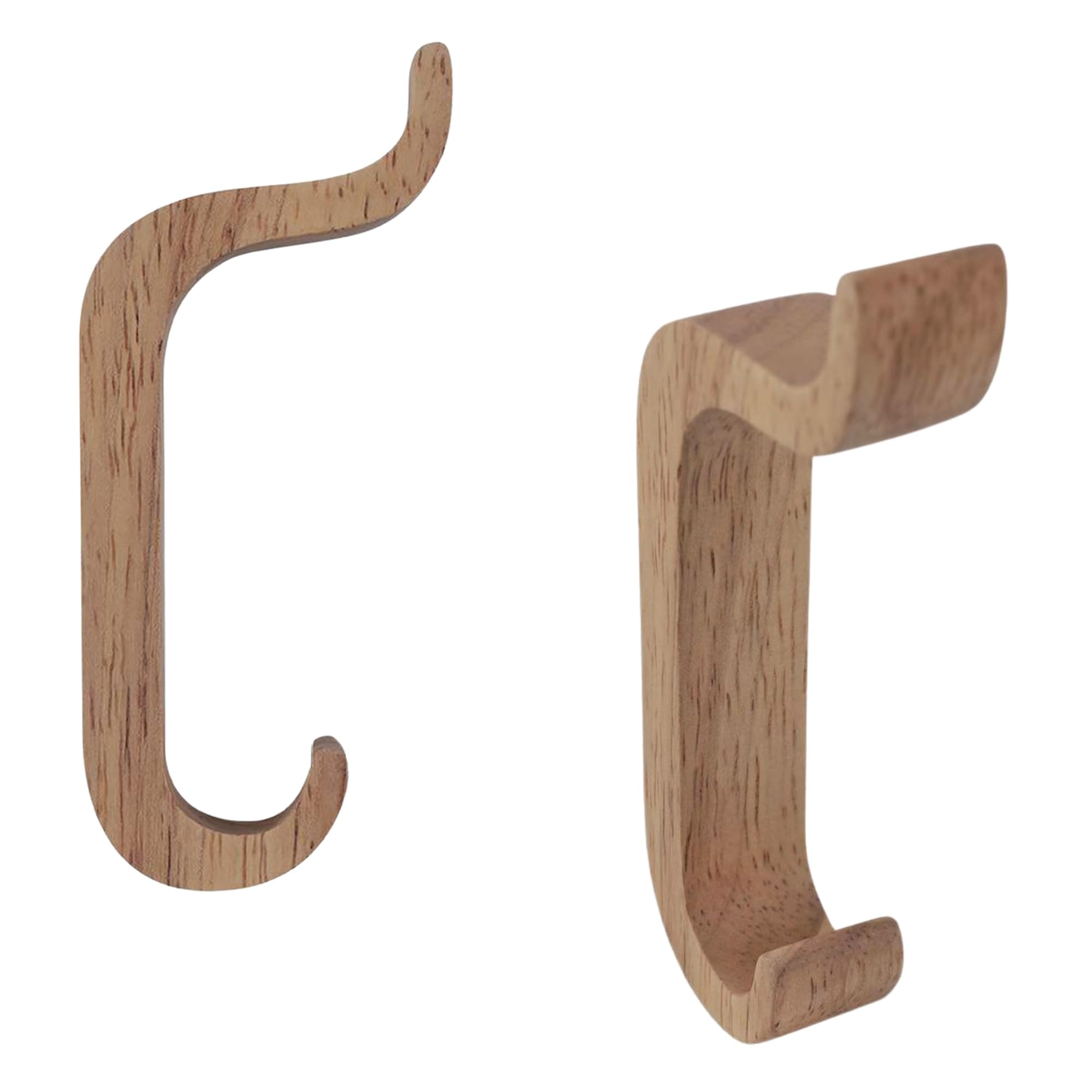 Keypak Beech 5 Pack Scandi Wooden J Hook Wall Mounted Coat Hook Minimalist Scandinavian Wall Hook For Hallway Bedroom Bathroom
