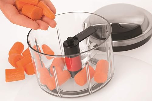Miniatura 2 de Rosle Procesador de alimentos manual Pull-Start Multi cortador y cesta giratoria de ensalada