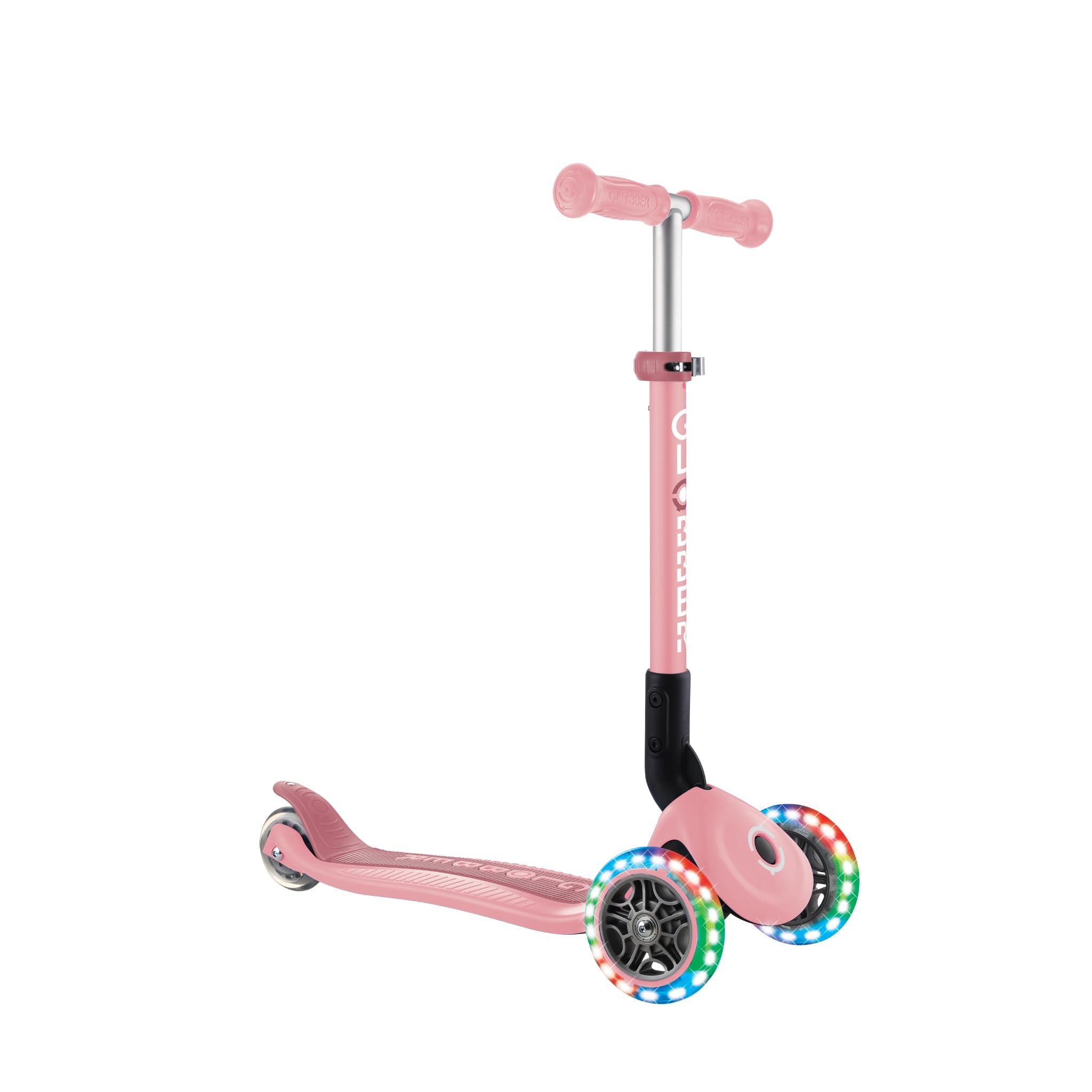 Globber Junior Foldable Lights Scooter, Juventud Unisex