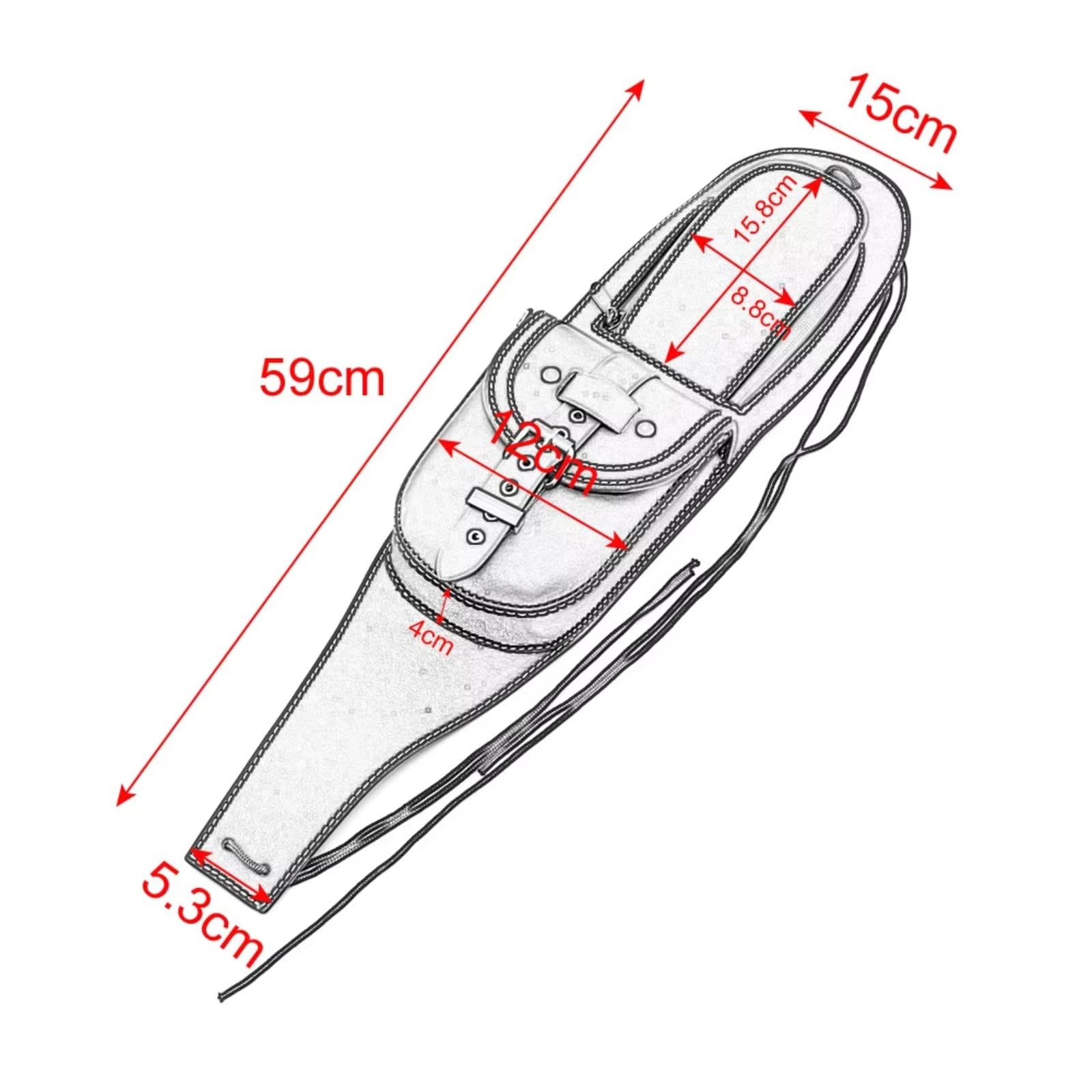Compatibile Con Rebel CMX 300 500 2017-2021 Moto Sintetico Tappo Serbatoio Carburante Copertura Pannello Borsa Immagazzinaggio Sacche Moto(Retro)
