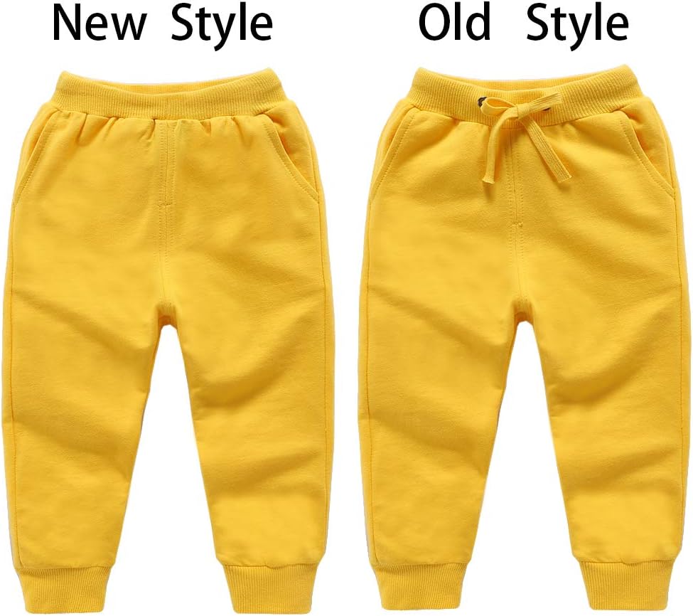 HAXICO Unisex Kids Solid Cotton Elastic Waist Winter Pants Toddler Baby Bottoms Active Sweatpants - Image 2