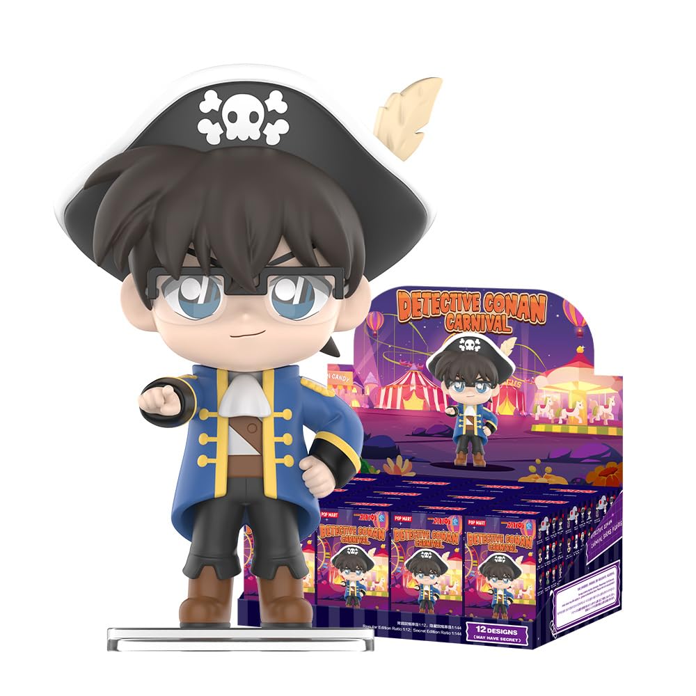 POP MART Detective Conan Carnival Series Whole Set（12Boxes） 2.5 inches Articulated Character Premium Design gifts for women Fan-Favorite Collectible Toy Art Toy Action Figure