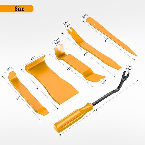 Miniatura 70 de GOOACC Kit de herramientas de eliminación de molduras automáticas de 9 piezas, kit de herramientas antiarañazos para el audio del automóvil, kit