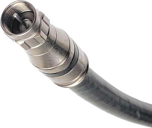 PHAT SATELLITE INTL - Cable coaxial inundado serie 11 satélite RG11 de 3 GHz, escudo cuádruple, cable coaxial inundado, núcleo sólido 14 AWG,